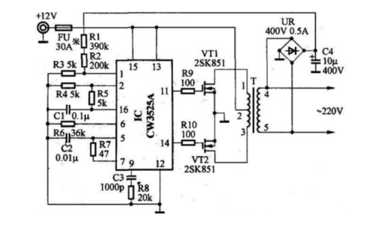 12v转220v