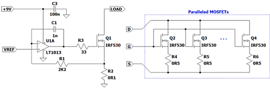 运算放大器 MOSFET 电流负载