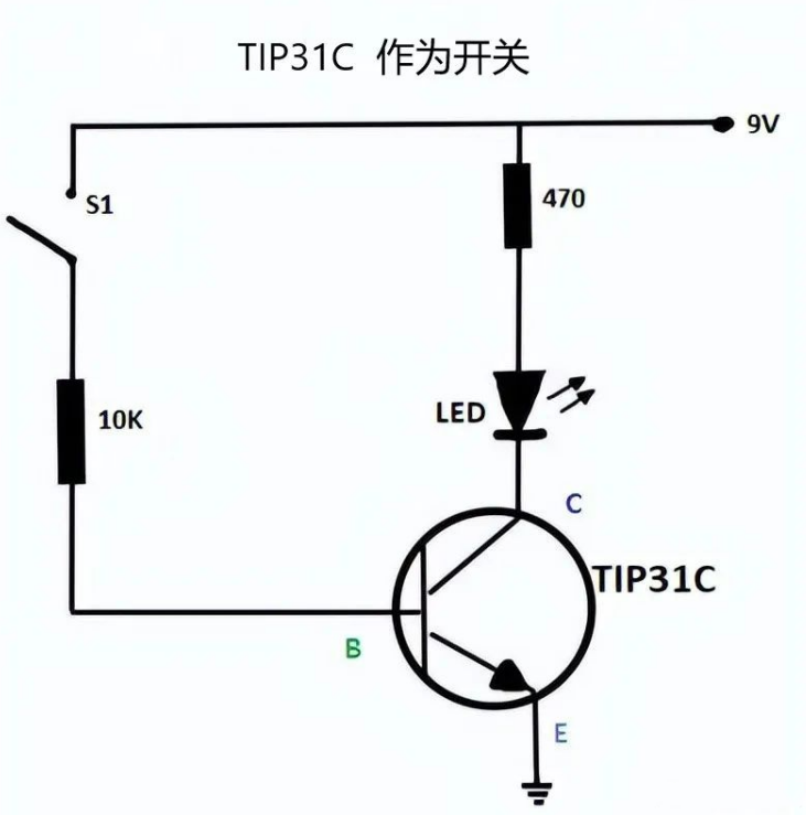 TIP31C三极管晶体管应用电路