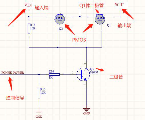 PMOS管 背靠背 并联 串联