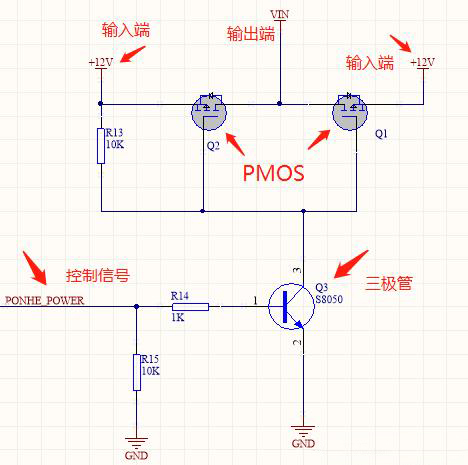 PMOS管 背靠背 并联 串联